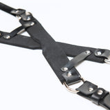 A close-up of the padding of the zafira cross padded blindfold is shown laying on a white background.