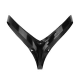 back view of a latex thong against a white background. 