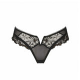 Black lace lingerie on a white background