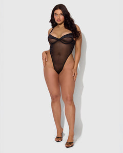 H.O.D. Raquel Mesh and Silky Micro Underwire Bodysuit