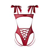 Rosalie Rouge Strappy Lace Teddy