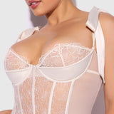 Rosalie White Strappy Lace Teddy