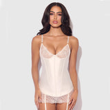 Rosalie White Strappy Lace Teddy + G-String
