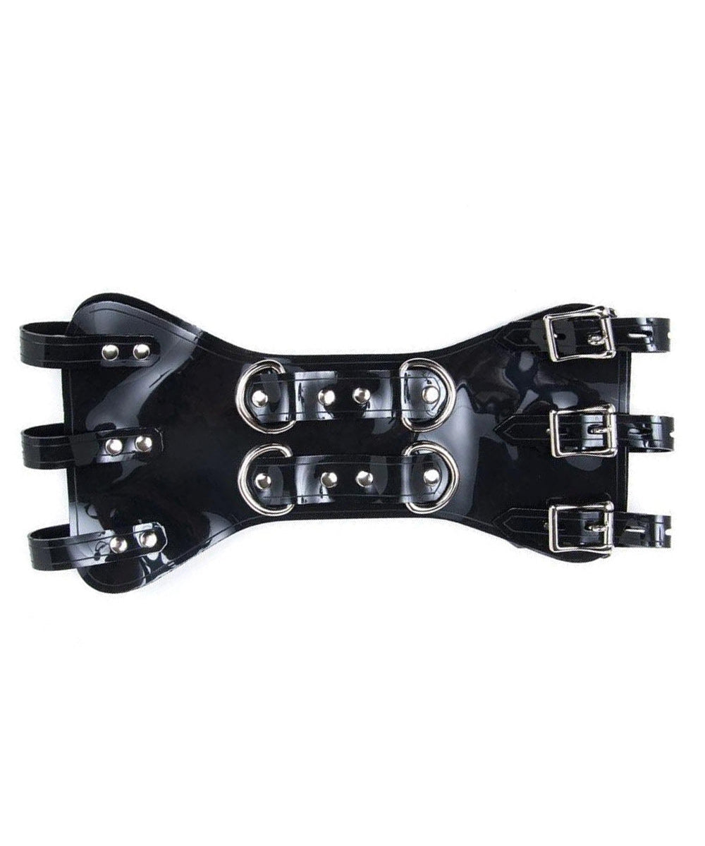 The  Black PVC Waist Cincher is displayed against a blank background.