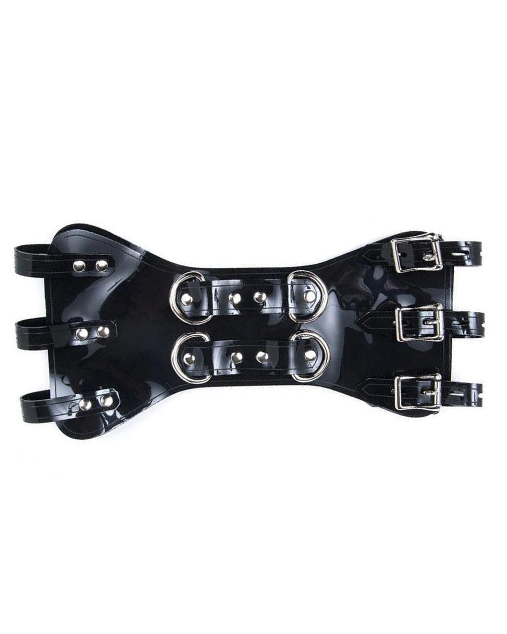 The  Black PVC Waist Cincher is displayed against a blank background.