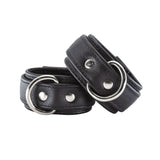 Premium Leather Ankle Cuffs in Black