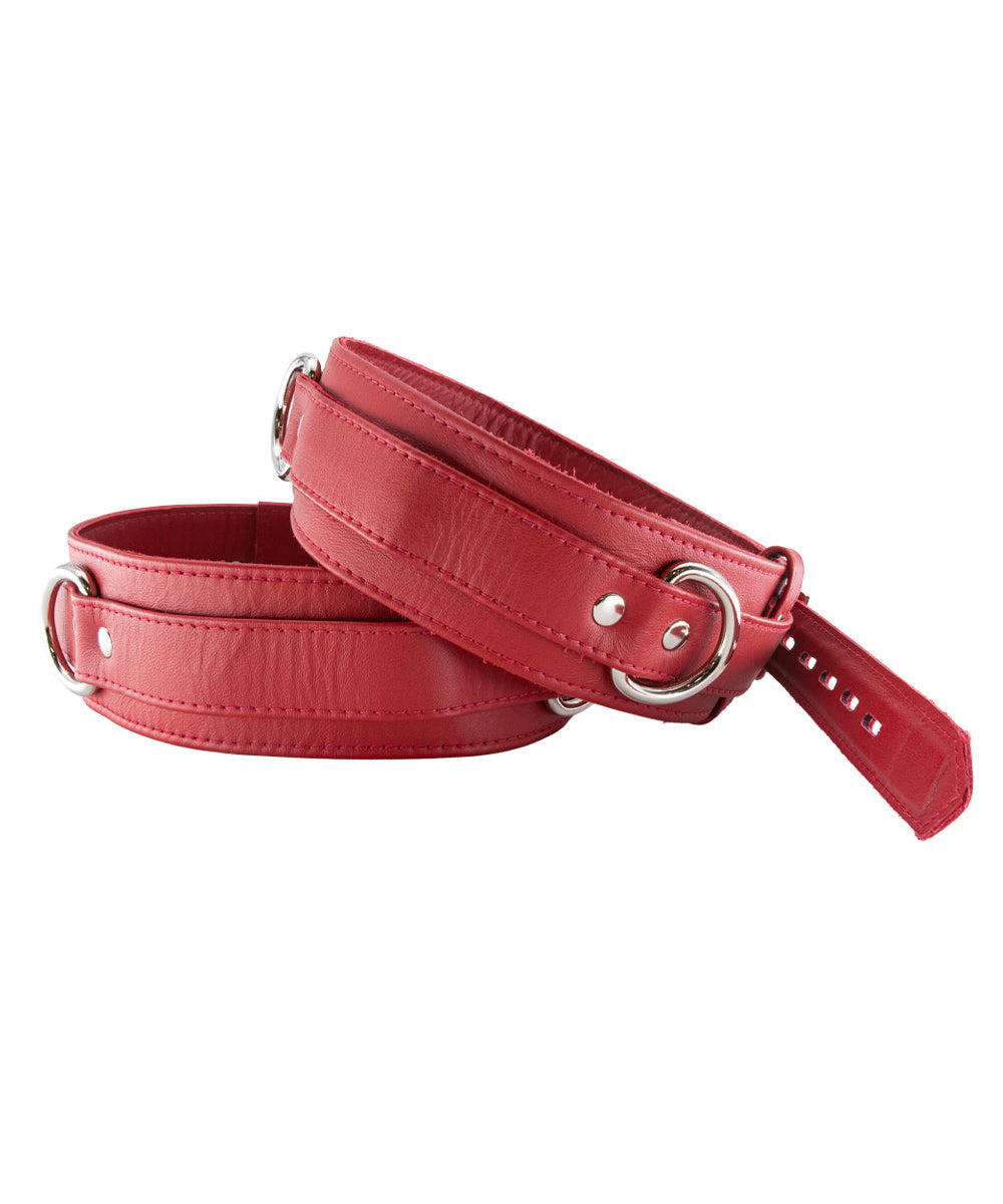 Premium Garment Leather Locking Thigh Restraints - STOCKROOM