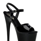 Black Patent Strappy Stilettos, Adore 709