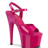 Hot Pink Adore 709 Patent Strappy Stilettos