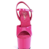 Hot Pink Adore 709 Patent Strappy Stilettos