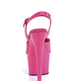 Hot Pink Adore 709 Patent Strappy Stilettos