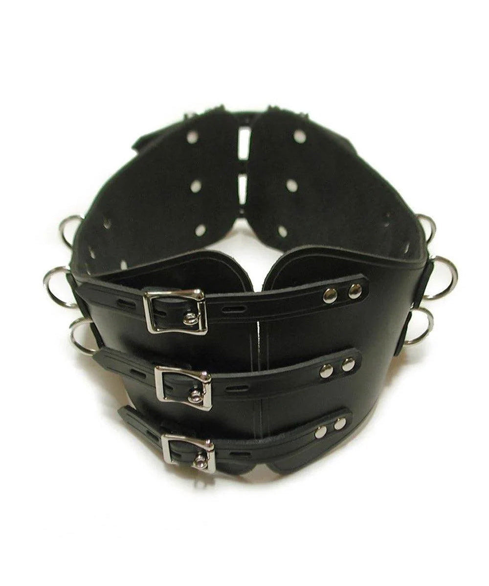 The Leather BDSM Waist Cincher is displayed against a blank background.