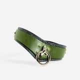 Limited Edition Nova Leather Collar in Moss & Ash